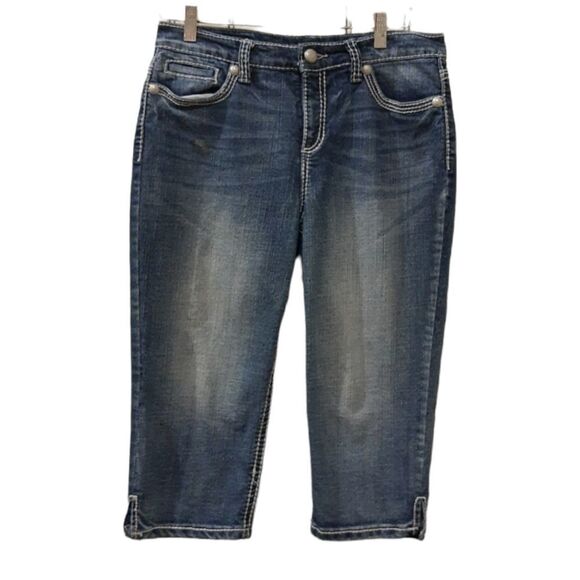 CODE Bleu Capri jeans Size 8 Mid Rise - Picture 1 of 10